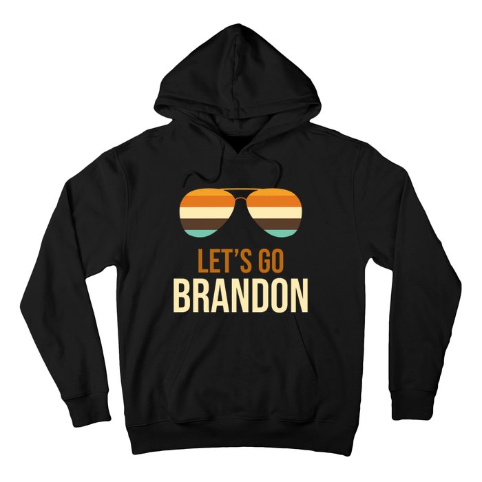 Let's Go Brandon F Joe Biden Cool Shades Retro Hoodie