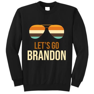 Let's Go Brandon F Joe Biden Cool Shades Retro Sweatshirt