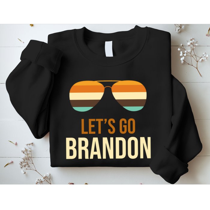 Let's Go Brandon F Joe Biden Cool Shades Retro Sweatshirt
