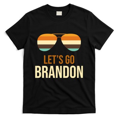 Let's Go Brandon F Joe Biden Cool Shades Retro T-Shirt