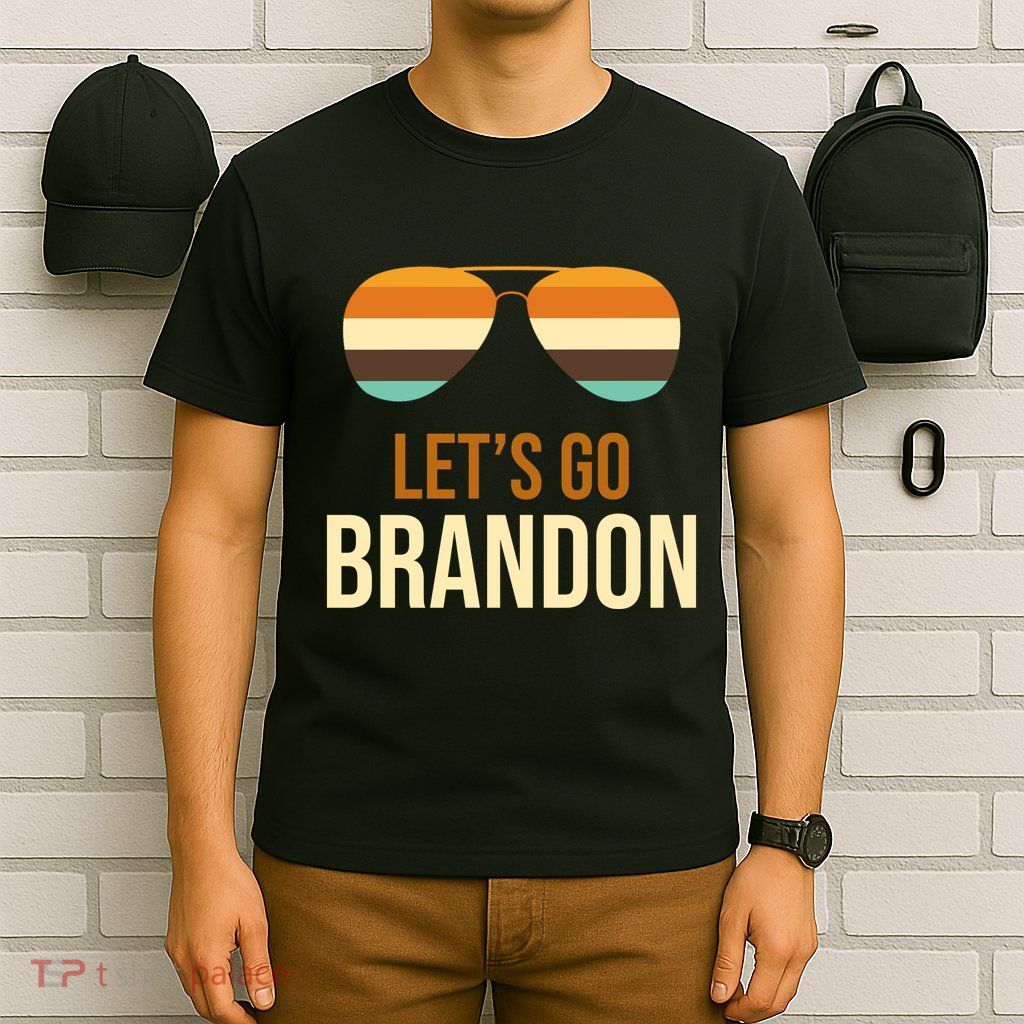 Let's Go Brandon F Joe Biden Cool Shades Retro T-Shirt