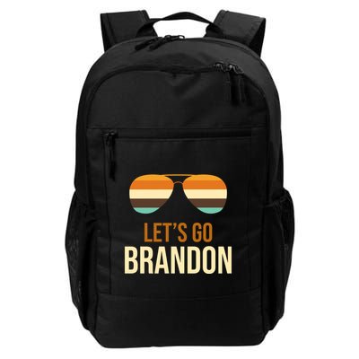 Let's Go Brandon F Joe Biden Cool Shades Retro Daily Commute Backpack