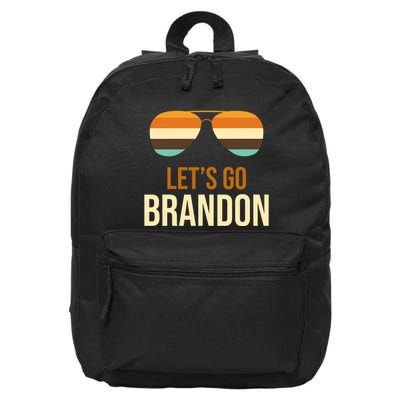 Let's Go Brandon F Joe Biden Cool Shades Retro 16 in Basic Backpack