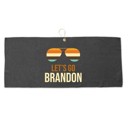 Let's Go Brandon F Joe Biden Cool Shades Retro Large Microfiber Waffle Golf Towel