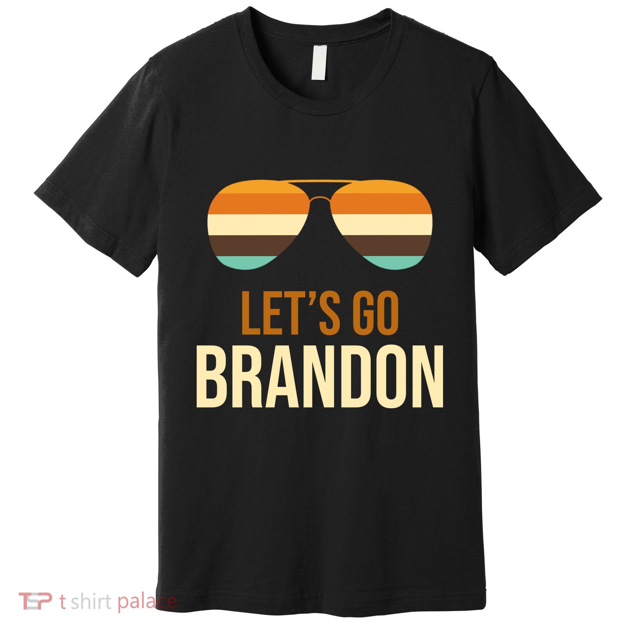 Let's Go Brandon F Joe Biden Cool Shades Retro Premium T-Shirt