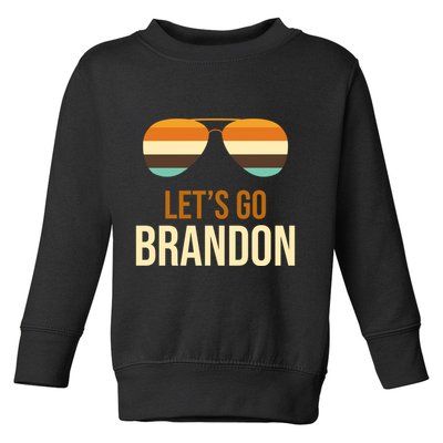 Let's Go Brandon F Joe Biden Cool Shades Retro Toddler Sweatshirt