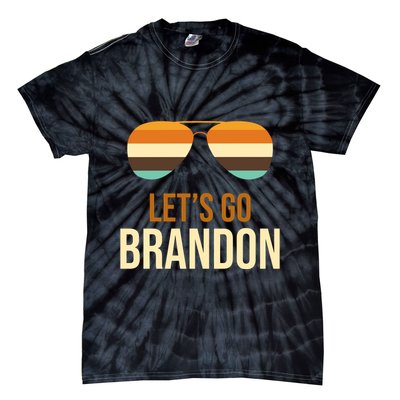 Let's Go Brandon F Joe Biden Cool Shades Retro Tie-Dye T-Shirt