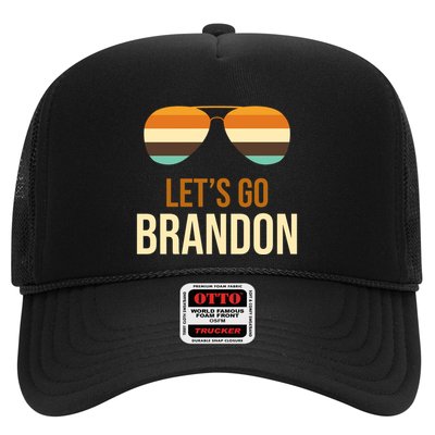 Let's Go Brandon F Joe Biden Cool Shades Retro Trucker Hat