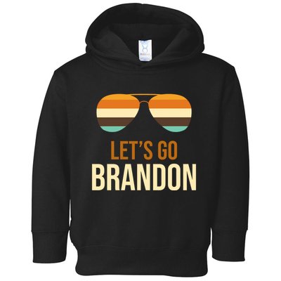 Let's Go Brandon F Joe Biden Cool Shades Retro Toddler Hoodie