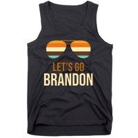 Let's Go Brandon F Joe Biden Cool Shades Retro Tank Top