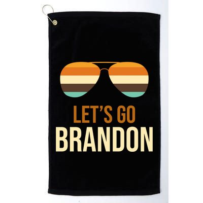 Let's Go Brandon F Joe Biden Cool Shades Retro Golf Towel