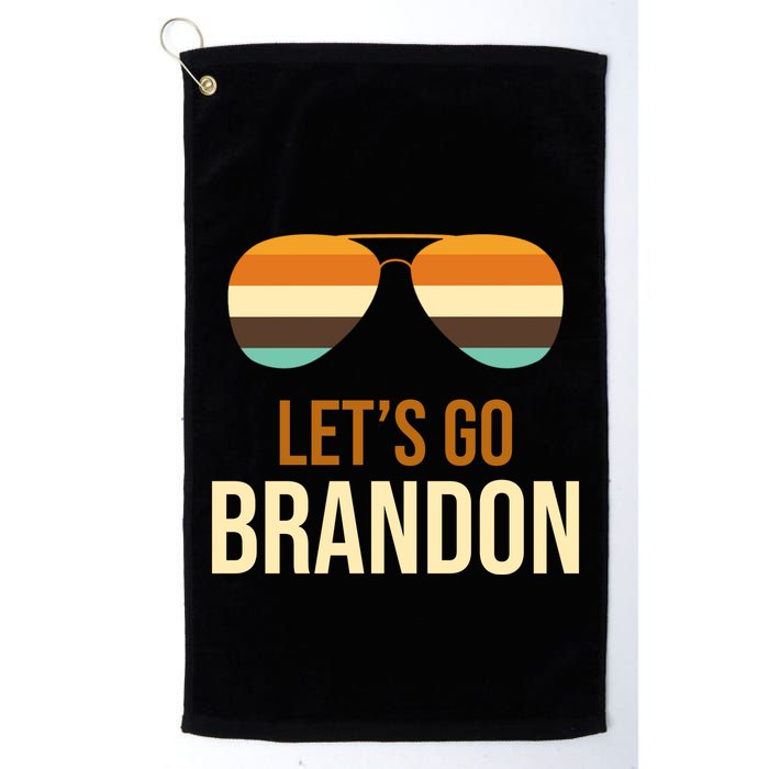 Let's Go Brandon F Joe Biden Cool Shades Retro Golf Towel