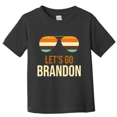 Let's Go Brandon F Joe Biden Cool Shades Retro Toddler T-Shirt