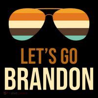 Let's Go Brandon F Joe Biden Cool Shades Retro Womens T-Shirt