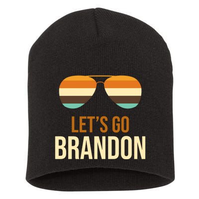 Let's Go Brandon F Joe Biden Cool Shades Retro Short Acrylic Beanie