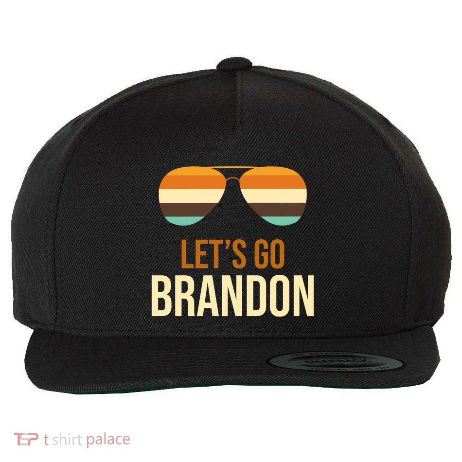 Let's Go Brandon F Joe Biden Cool Shades Retro Wool Snapback Cap