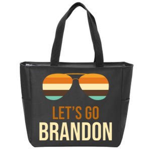 Let's Go Brandon F Joe Biden Cool Shades Retro Zip Tote Bag