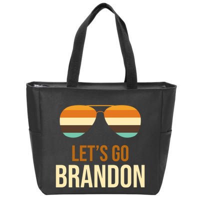 Let's Go Brandon F Joe Biden Cool Shades Retro Zip Tote Bag