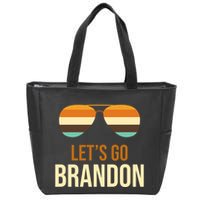 Let's Go Brandon F Joe Biden Cool Shades Retro Zip Tote Bag