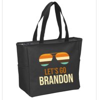 Let's Go Brandon F Joe Biden Cool Shades Retro Zip Tote Bag