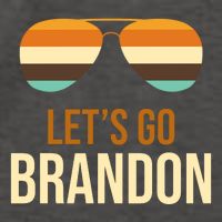 Let's Go Brandon F Joe Biden Cool Shades Retro Vector Backpack