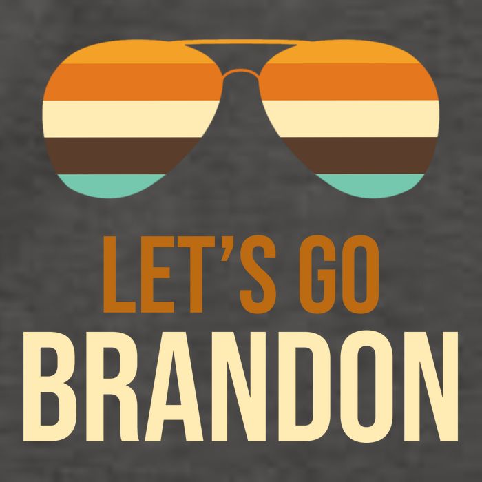 Let's Go Brandon F Joe Biden Cool Shades Retro Vector Backpack