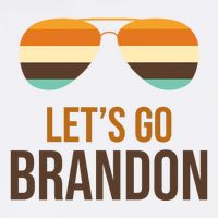 Let's Go Brandon F Joe Biden Cool Shades Retro Garment-Dyed Sweatshirt
