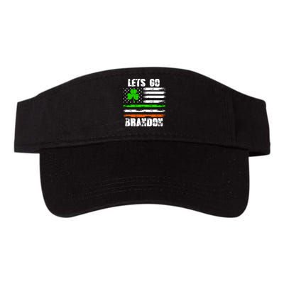Lets Go Brandon St Patrick's Day Distressed America USA Flag Clover Visor