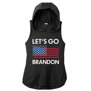 LETS GO BRANDON Ladies PosiCharge Tri-Blend Wicking Draft Hoodie Tank