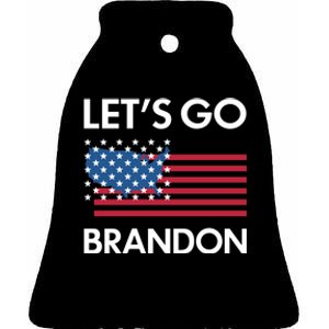 LETS GO BRANDON Ceramic Bell Ornament