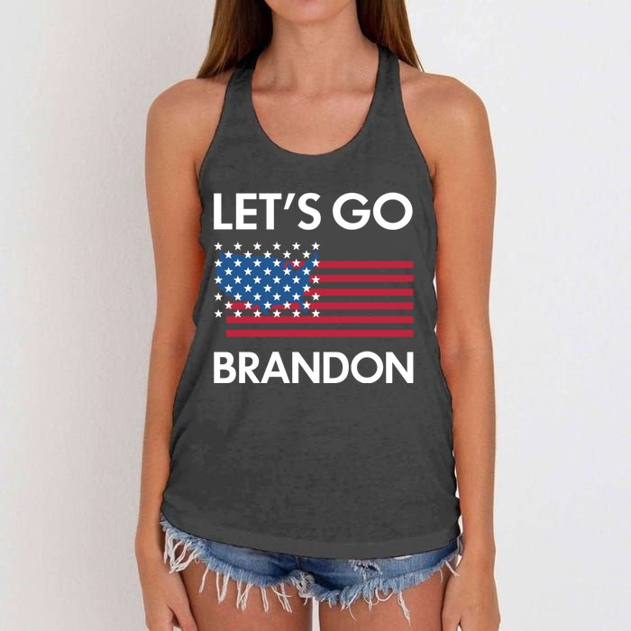 LETS GO BRANDON Women's Knotted Racerback Tank