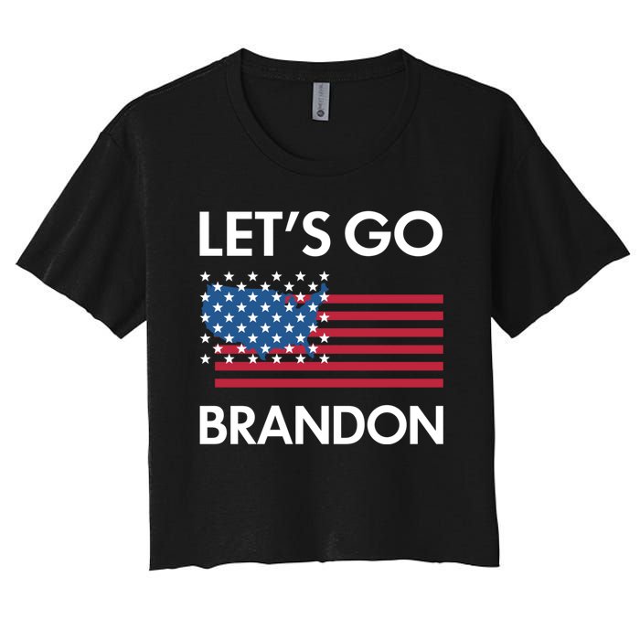 LETS GO BRANDON Women's Crop Top Tee