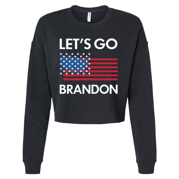 LETS GO BRANDON Cropped Pullover Crew