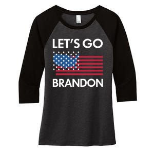 LETS GO BRANDON Women's Tri-Blend 3/4-Sleeve Raglan Shirt