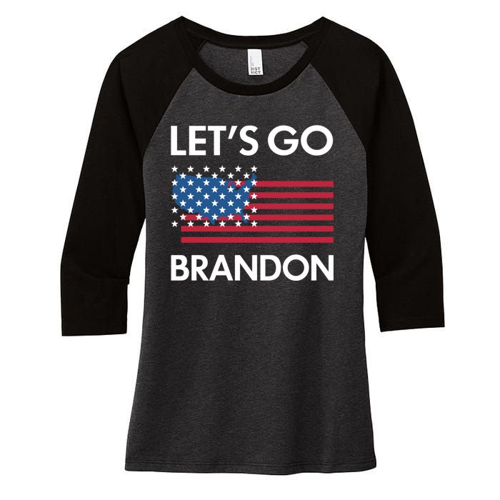 LETS GO BRANDON Women's Tri-Blend 3/4-Sleeve Raglan Shirt