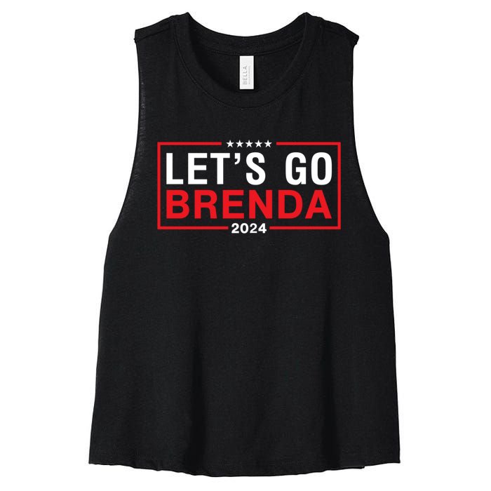 LetS Go Brenda Kamala 2024 Women's Racerback Cropped Tank