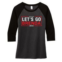 LetS Go Brenda Kamala 2024 Women's Tri-Blend 3/4-Sleeve Raglan Shirt