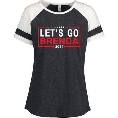 LetS Go Brenda Kamala 2024 Enza Ladies Jersey Colorblock Tee