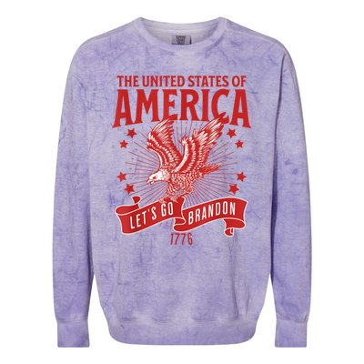 Let’s Go Brandon USA America Trump 2024 DeSantis 2024 Colorblast Crewneck Sweatshirt