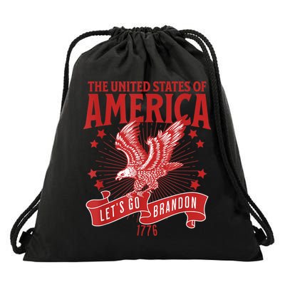 Let’s Go Brandon USA America Trump 2024 DeSantis 2024 Drawstring Bag