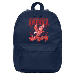 Let’s Go Brandon USA America Trump 2024 DeSantis 2024 16 in Basic Backpack