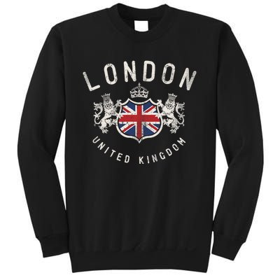 London Great Britain Vintage Crown Flag Sweatshirt