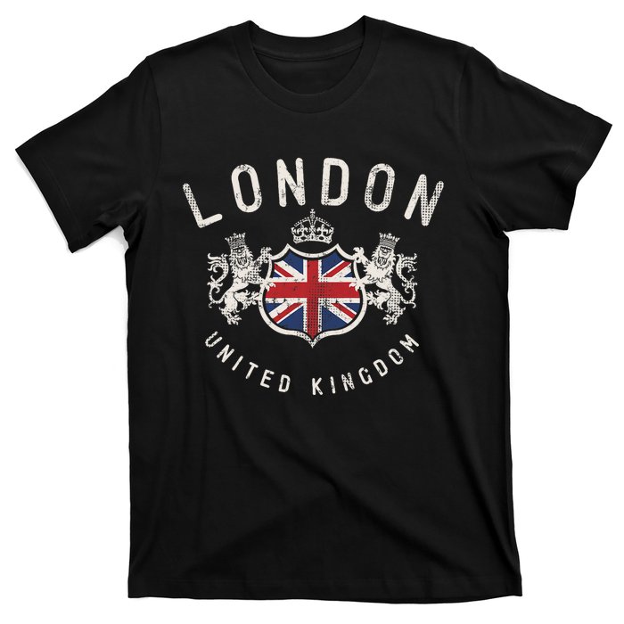 London Great Britain Vintage Crown Flag T-Shirt