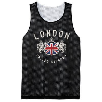 London Great Britain Vintage Crown Flag Mesh Reversible Basketball Jersey Tank