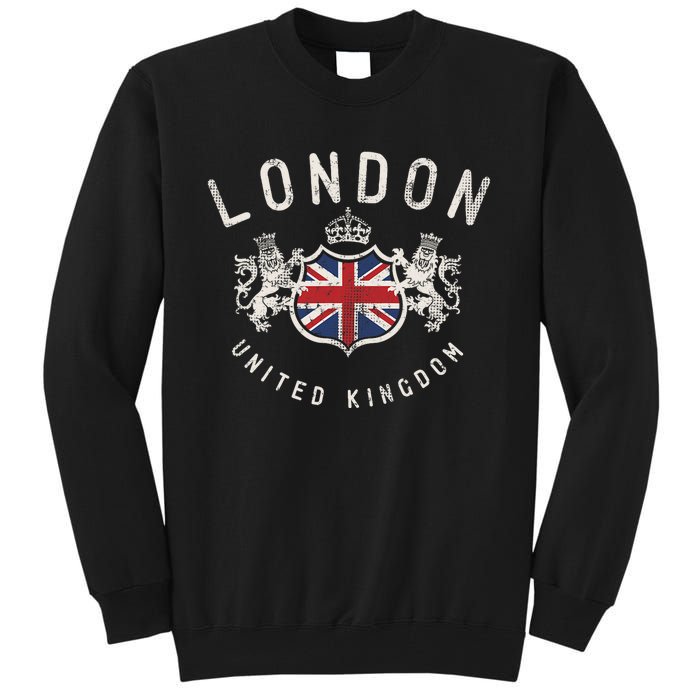 London Great Britain Vintage Crown Flag Tall Sweatshirt