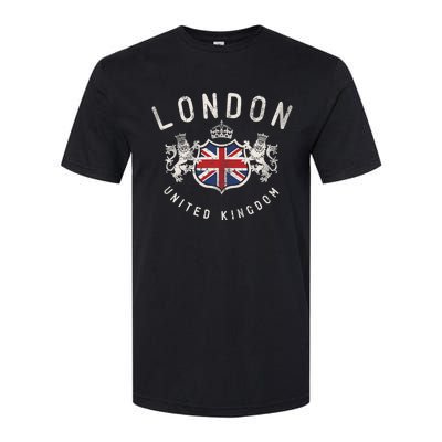 London Great Britain Vintage Crown Flag Softstyle CVC T-Shirt