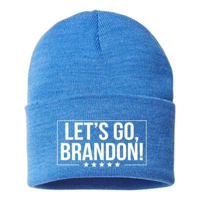 LetS Go Brandon Chant Joe Biden Event Sports Gift Sustainable Knit Beanie