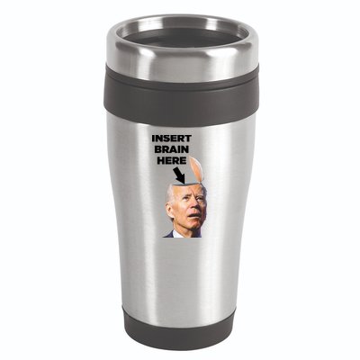Let's Go Brandon Insert Brain Here 16oz Travel Tumbler