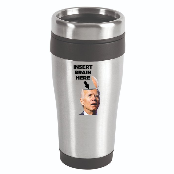 Let's Go Brandon Insert Brain Here 16oz Travel Tumbler