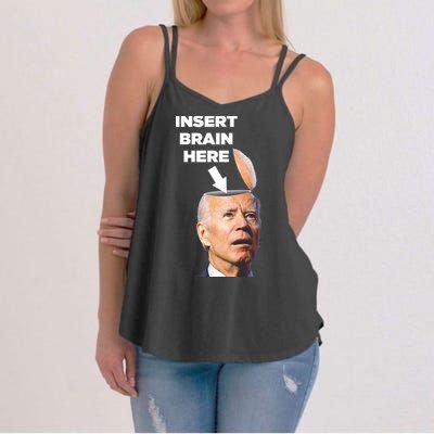 Let's Go Brandon Insert Brain Here Women's Strappy Tank